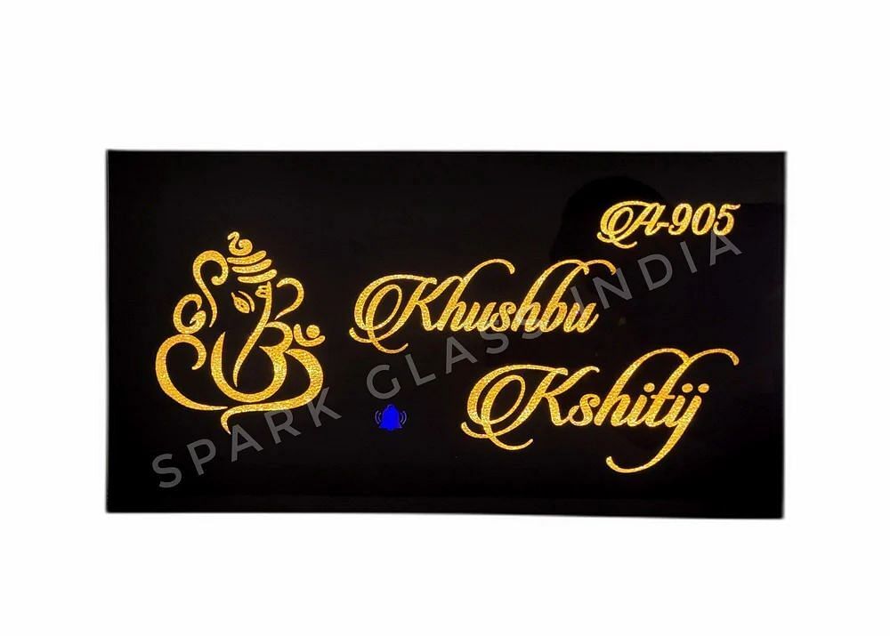 Glass Name Plate