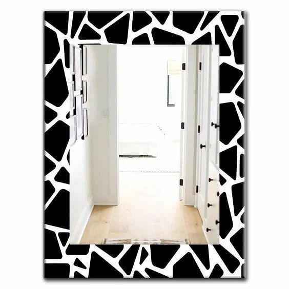 Glass Rectangular Designer Wall Mirror, For Home, Size: 12x18 Inches