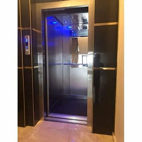 Glass Stainless Steel Automatic Passenger Elevator, Maximum Person: 6-8 persons, for Residential