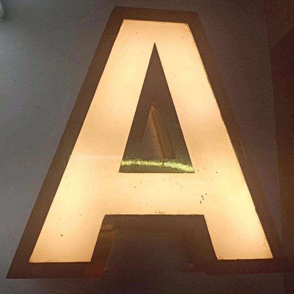 Graphics Light Orange 13 LED Acrylic Letter, 240 V, Shape: A Shape