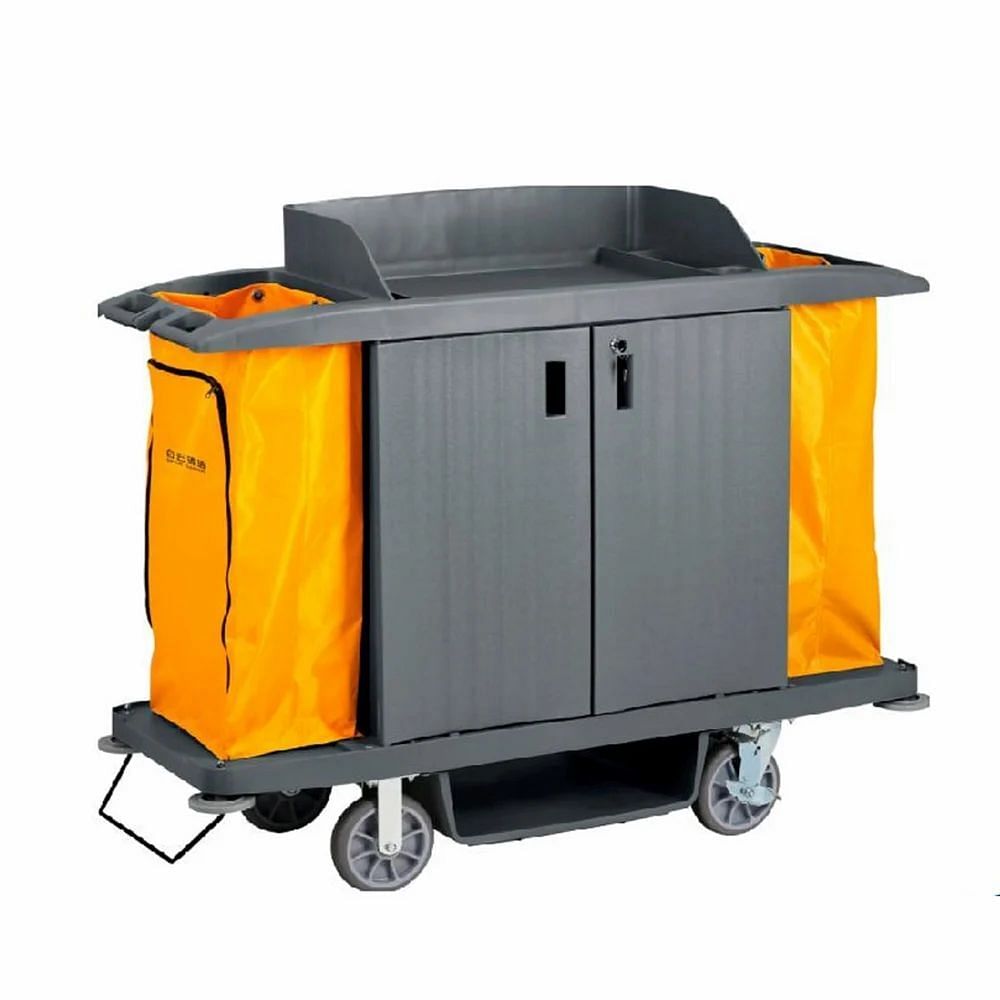 Gray Fiber Housekeeping Trolley, For Industries