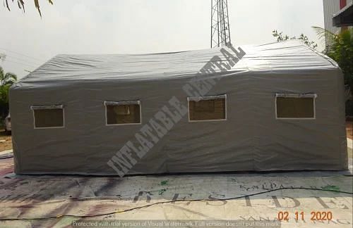 Gray Polyester Inflatable Hospital Tents FACET INFLATABLE TENT, For Industrial