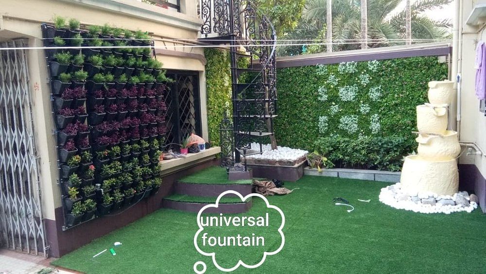 Green PVC Artificial Vertical Garden, For Outdoor