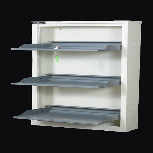 Grey 3 Door Shoe Rack