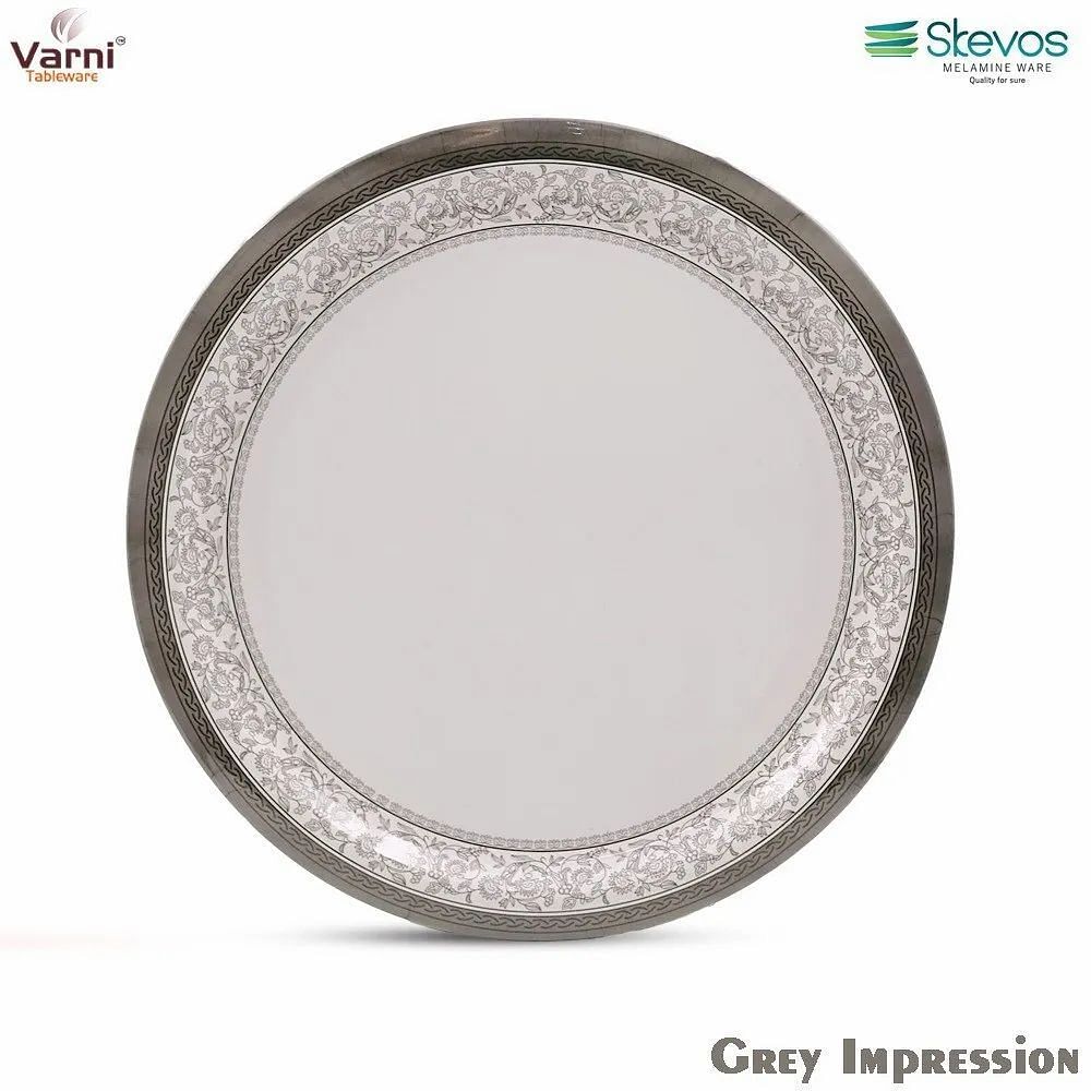 Grey impression Round melamine 13