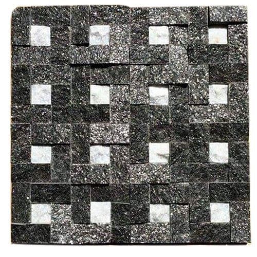 Grey, White Wall Cladding Kadappa Stone Mosaic Tile, Thickness: 8 - 10 Mm, Size: 30x30 Inch