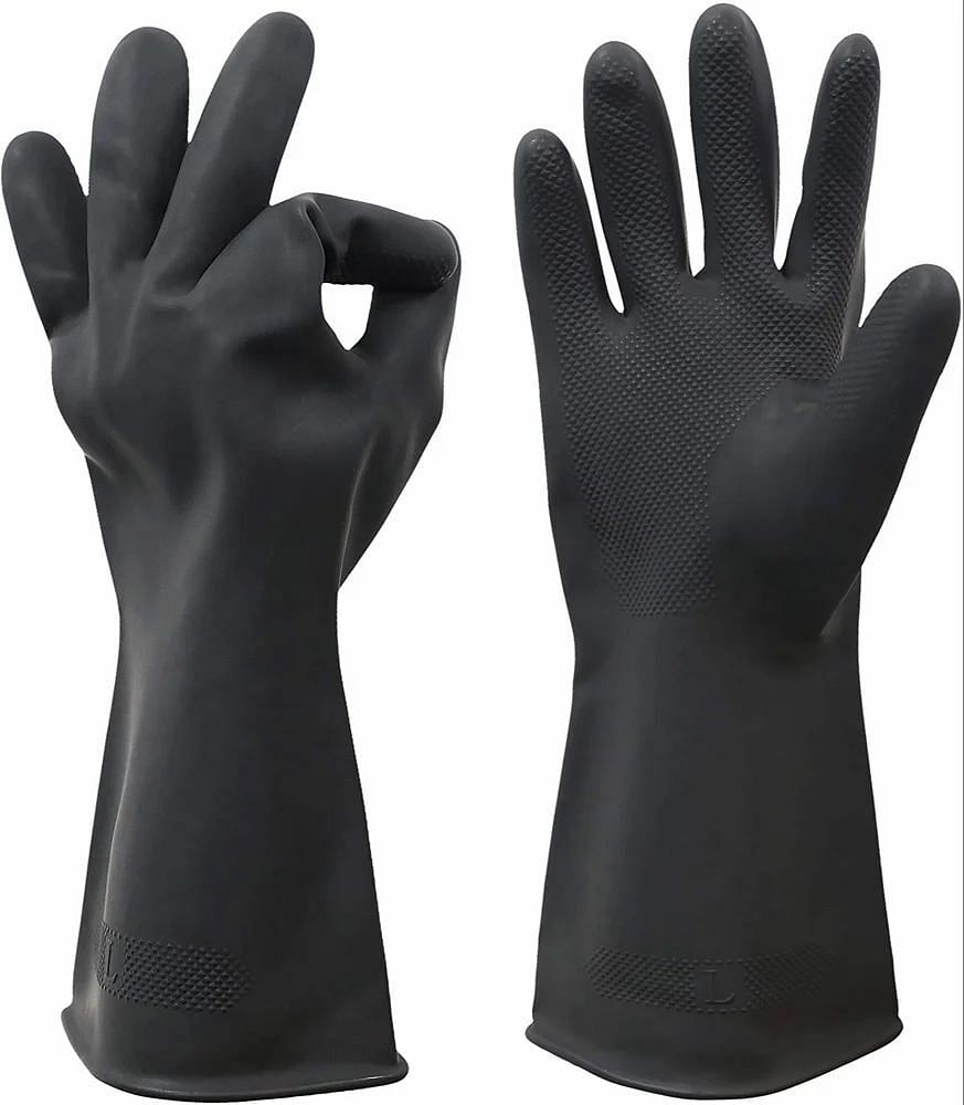 Hand Gloves Rubber Black