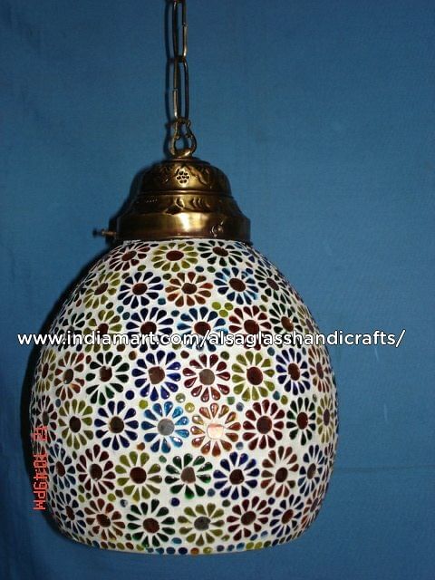 Hanging Cool White Mosaic glass pendant lamp, For Home