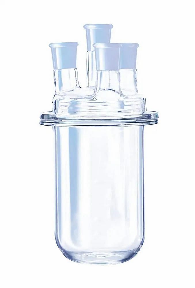 Heavy Wall Glass Cylindrical Laboratory Kettle Resin Bottom Flask, Capacity: 5 ml