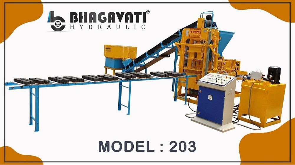 High Pressure Solid Block Making Machine, Capacity: 500-1000 Blocks per hour