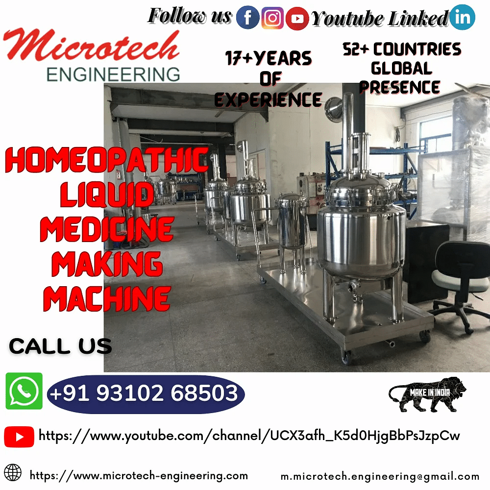 Homeopathic Liquid Medicine Making Machine