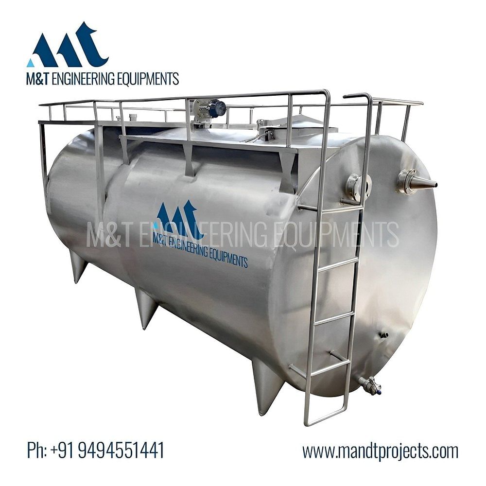 Horizontal Milk Storage Tank - HMST-VMST, 1000-5000 L