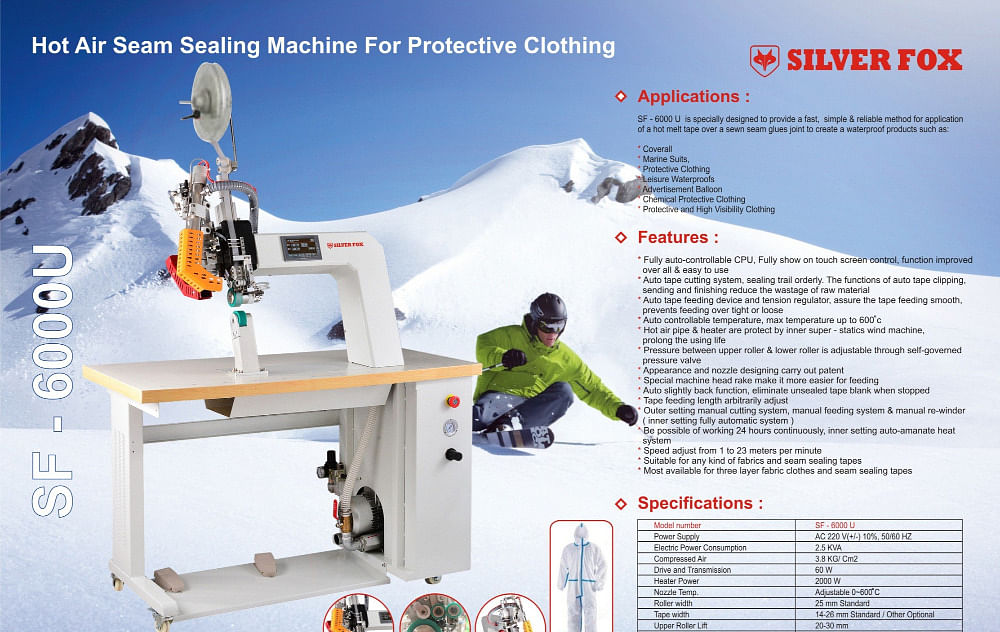 Hot Air Seam Sealing Machine For Protective Clothing, Operating Voltage: 220 V Ac