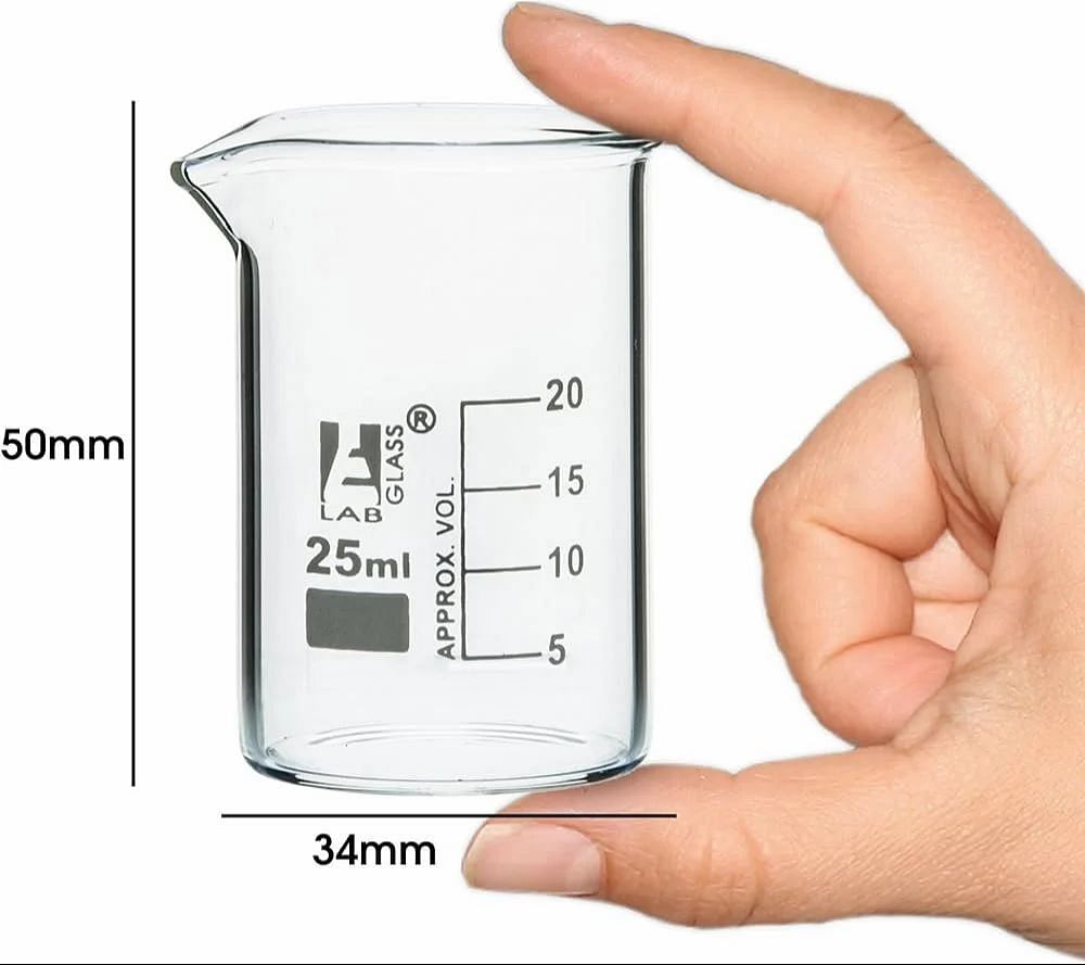 HTICO Glass Beaker, 25 ml