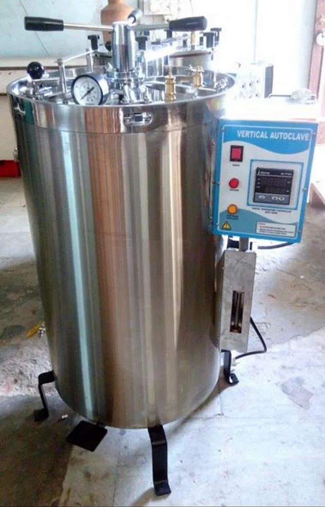 HTICO Stainless Steel Double Walled Vertical Autoclave, Capacity: 50 Litre