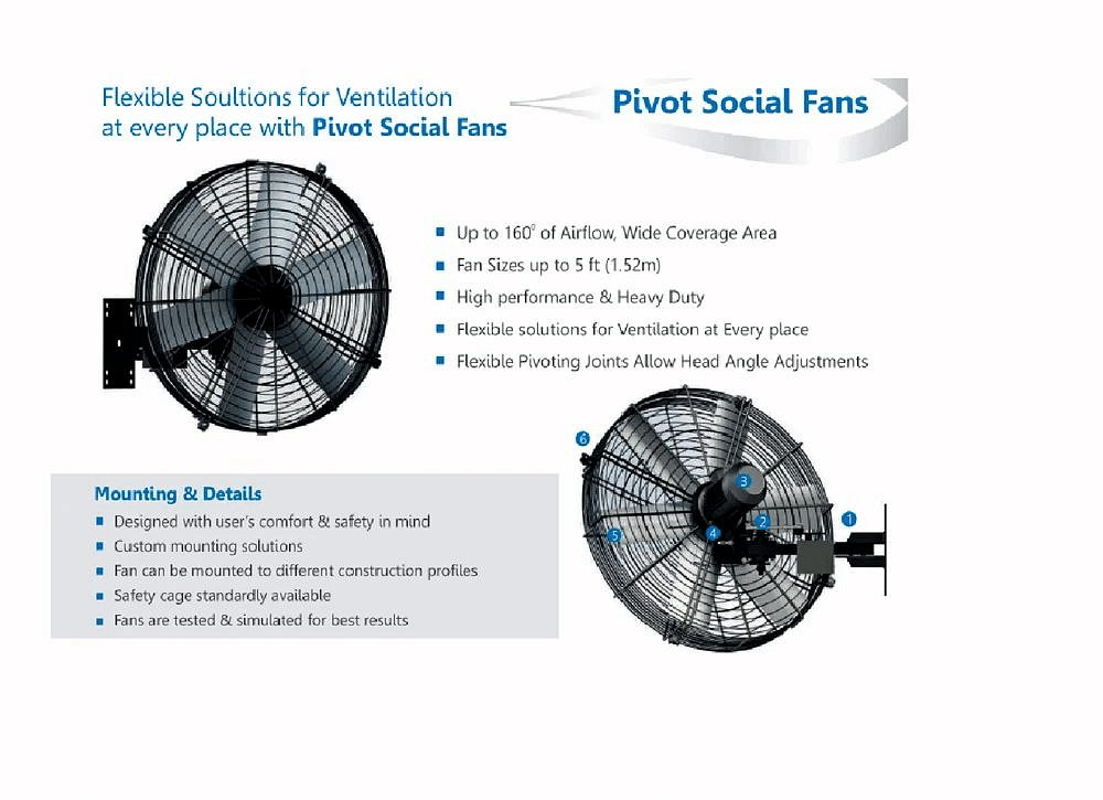 HVLS Pivot Fan 5FT Diameter