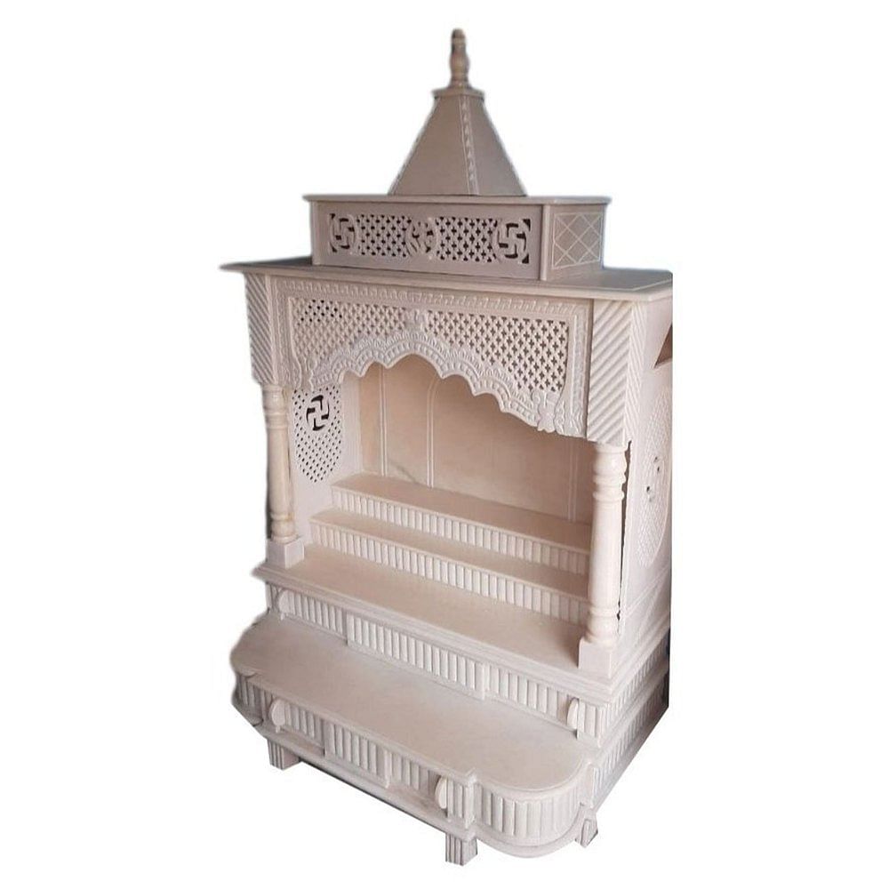 Indoor White Marble Temples, For Worship, Size: 3.5 Feet (height)