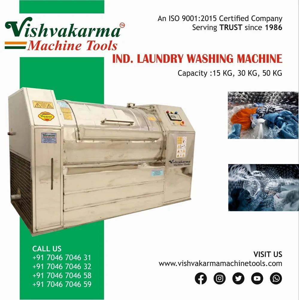 Industrial Laundry Washing Machine, Capacity: 30 Kg