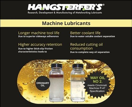 Industrial Machines Synthetic Technology Hangsterfers Machine Lubricants, Model Number: Way Oil2, Lubrication Oil Or Way Oil