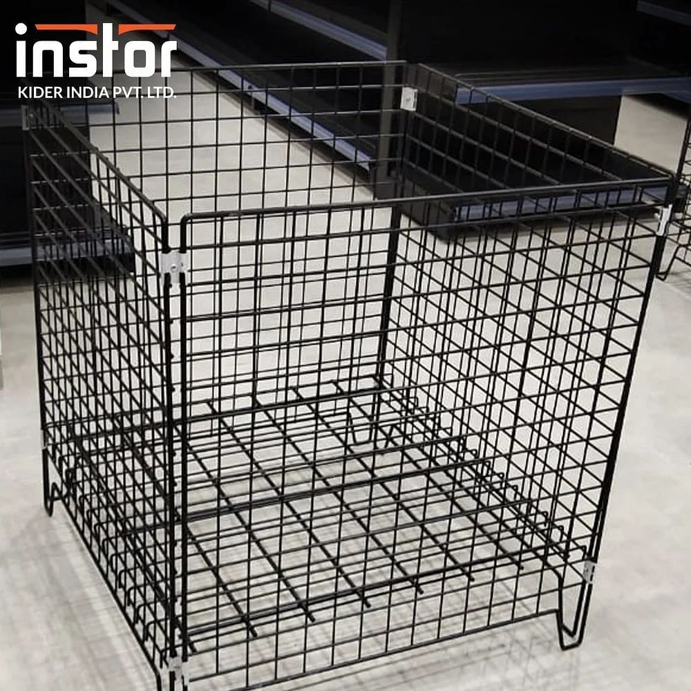 Instor Mild Steel Wire Mesh Storage Bin