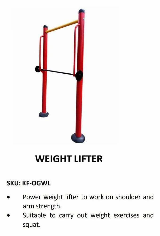 Iron outdoor gym equipment weight lifter