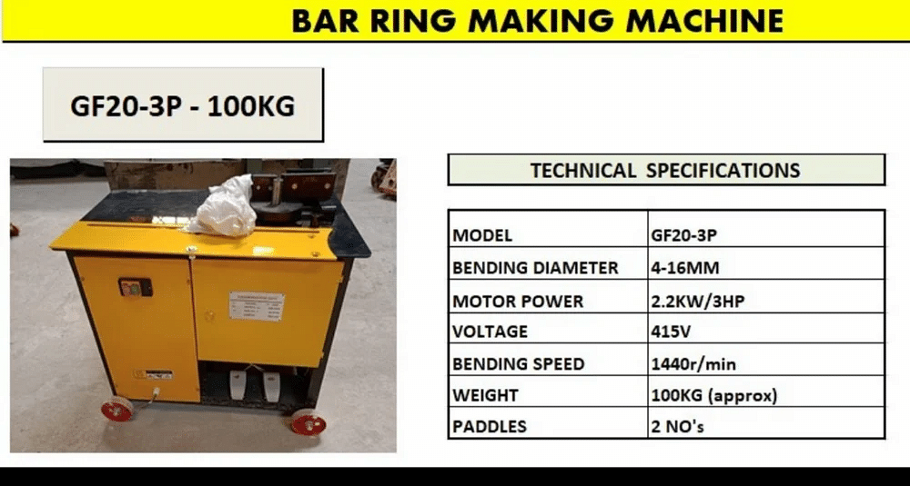 Iron Tmt Bar Ring Making Machine GF20