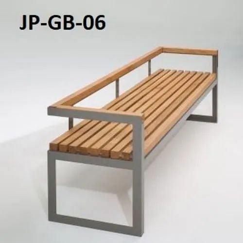 Iron,Wooden Modern JB-GB-06 Iron Garden Bench, With Back