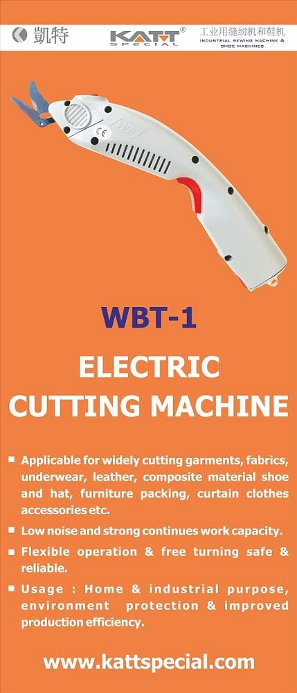 KATT SPECIAL Manual WBT-1, WBT-1H Electric Cutting Machine