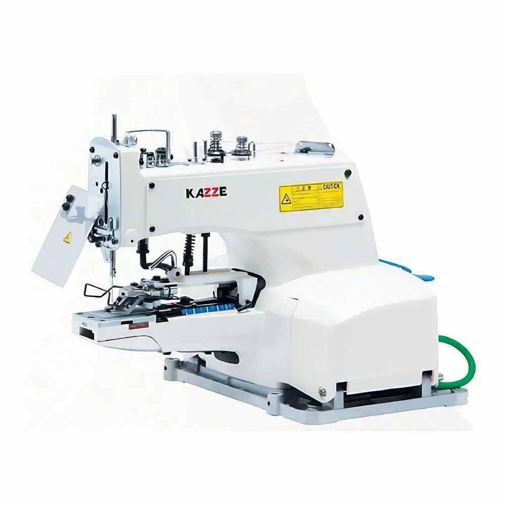 KAZZE KZE-1377 BUTTON ATTACHING MACHINE, For Indutrial, Automation Grade: Automatic