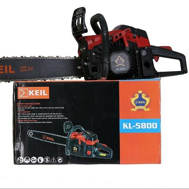 Keil 22"" Petrol Chainsaw Machine, 58 cc