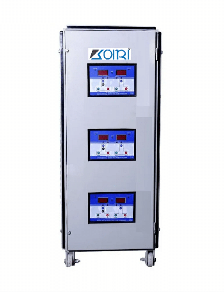 Koiri 30 KVA 3 Phase Copper Wound Servo Voltage Stabilizer (340-460V)- Natural Air Cooled