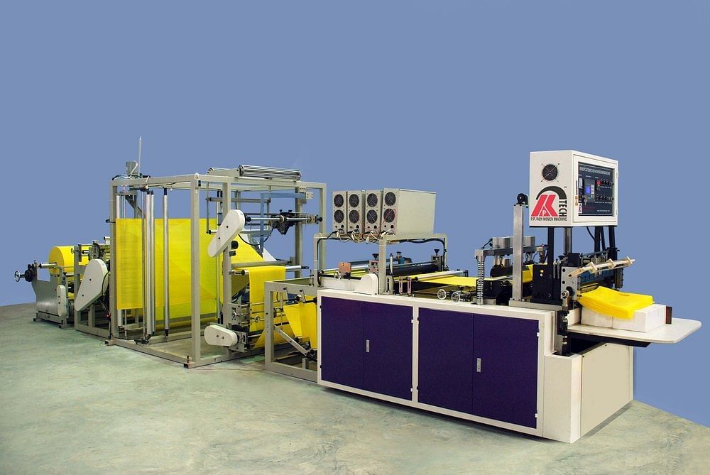 KpTech Automatic Non Woven D Cut Bag Making Machine, Capacity: 60-100 Pcs/Min