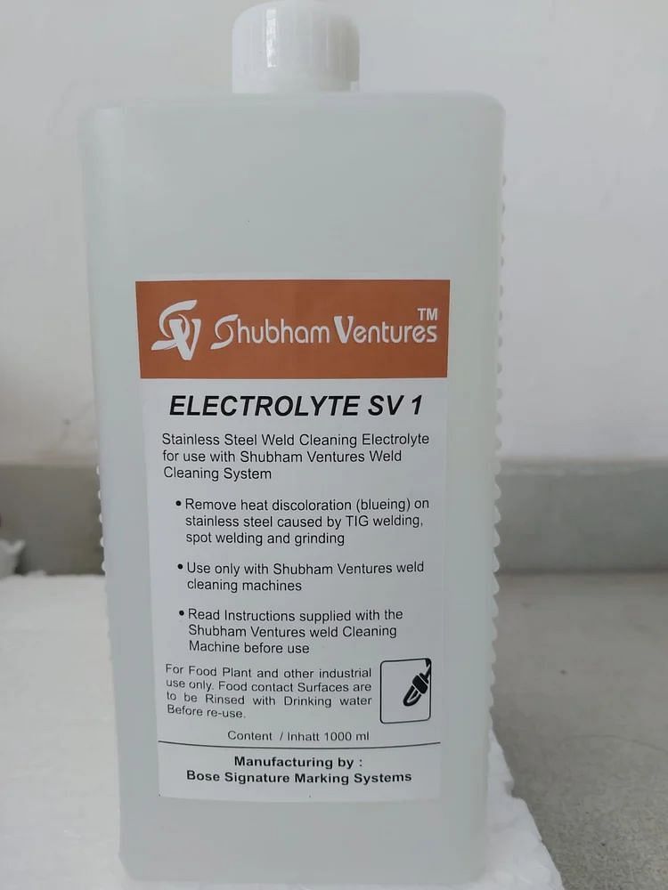 Liquid Stainless Steel Weld Cleaning Electrolyte, Packaging Type: Bottle, 1 Ltr