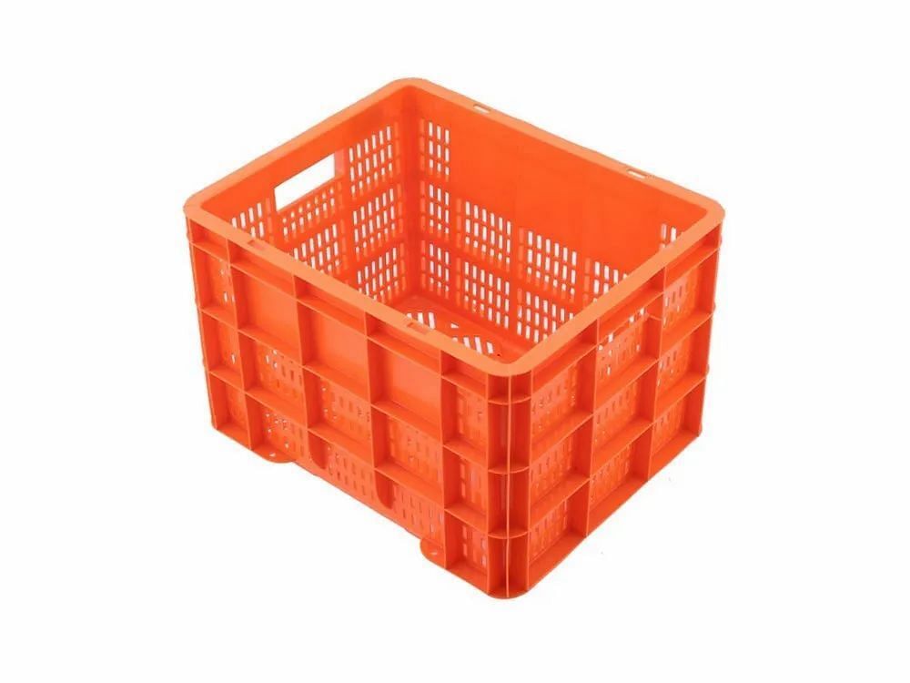 LLDPE Orange Plastic Tomato Storage Crate, Model Name/Number: MHC-403225-ASP