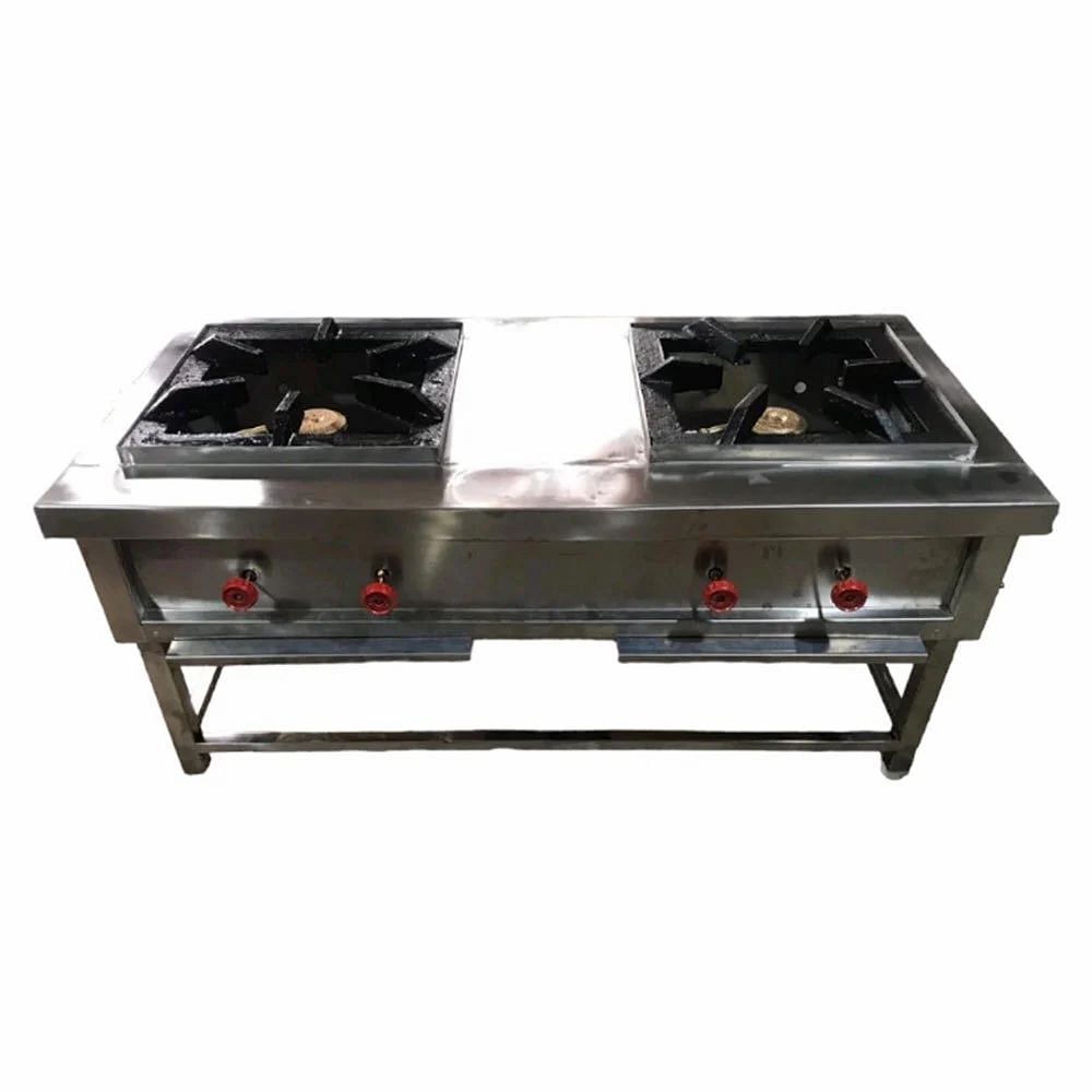 LPG Two Burner Range, For Restaurant