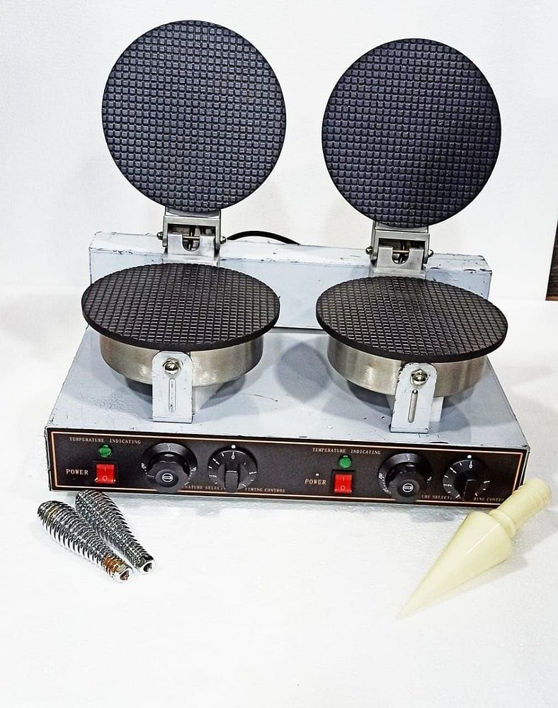 Mahaveers Stainless Steel Double Waffle Cone Maker, For Commercial