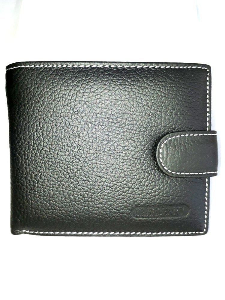 Male Black Brown Tan Leather Mens Wallet, Size: 12x10cm, Card slots: 6