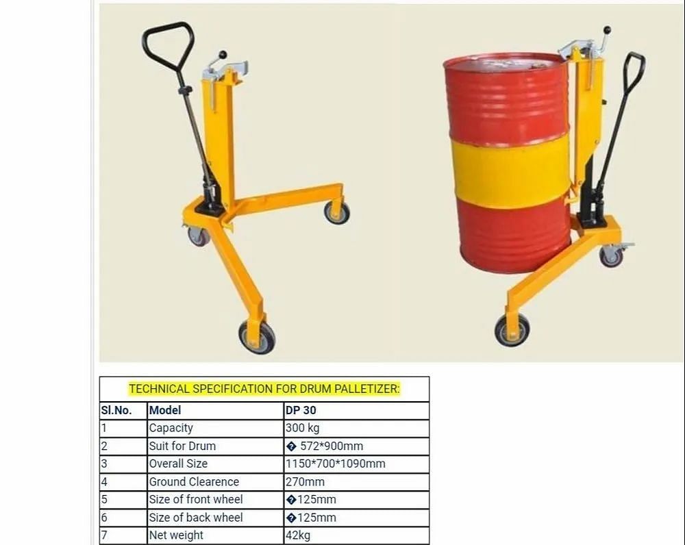 Manual Hydraulic Drum Palletizer