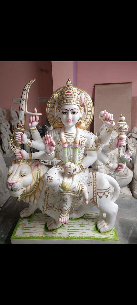 Marble Durga Statue, Temple