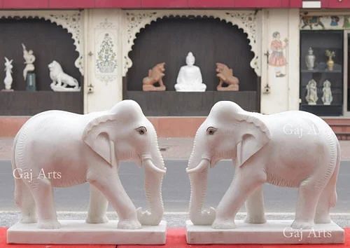 Marble Elephant Statue