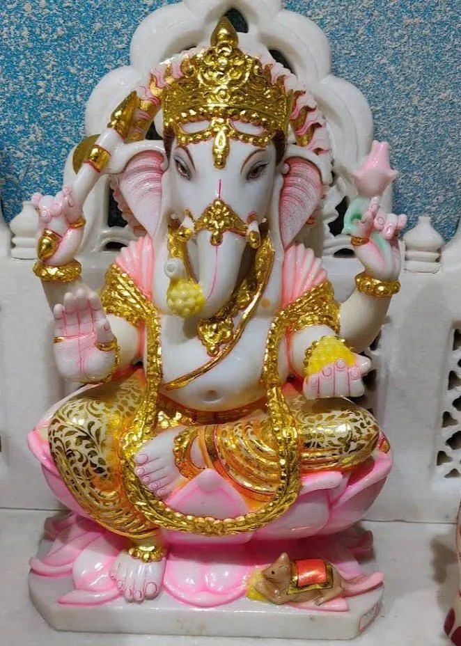 Marble Ganesh Ji Statue Size 12 inch