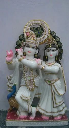 Marble Radha Krishna Pair