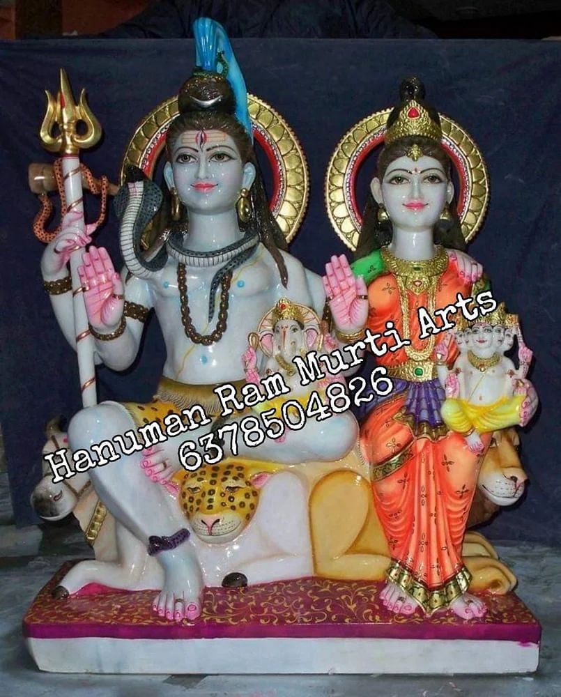 Marble Shiv Parivar Statue, Temple