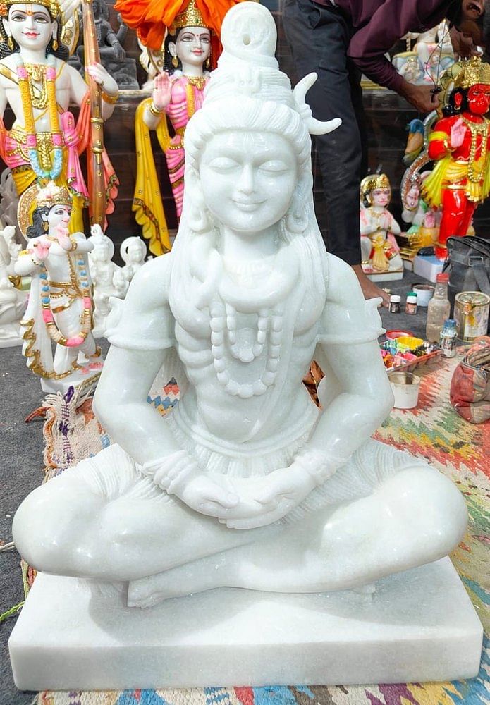 Marble Shiva statue