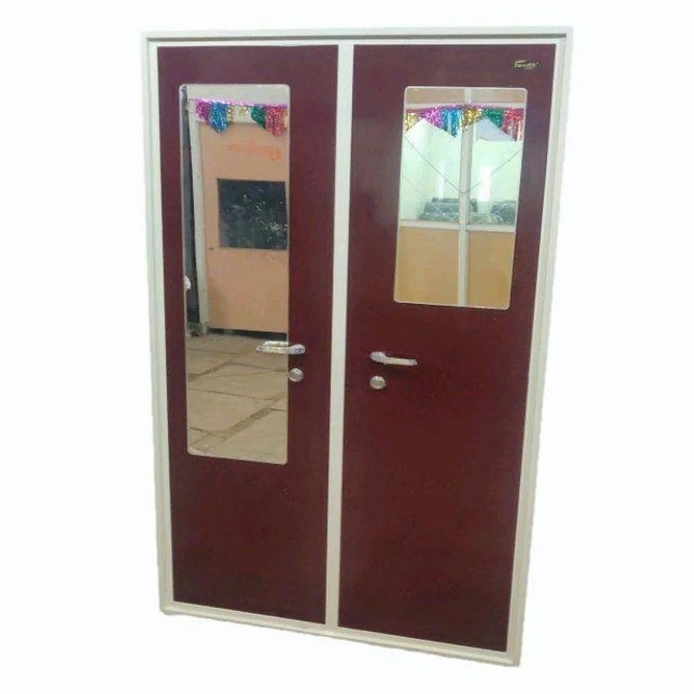 Maroon Double Door Mild Steel Almirah