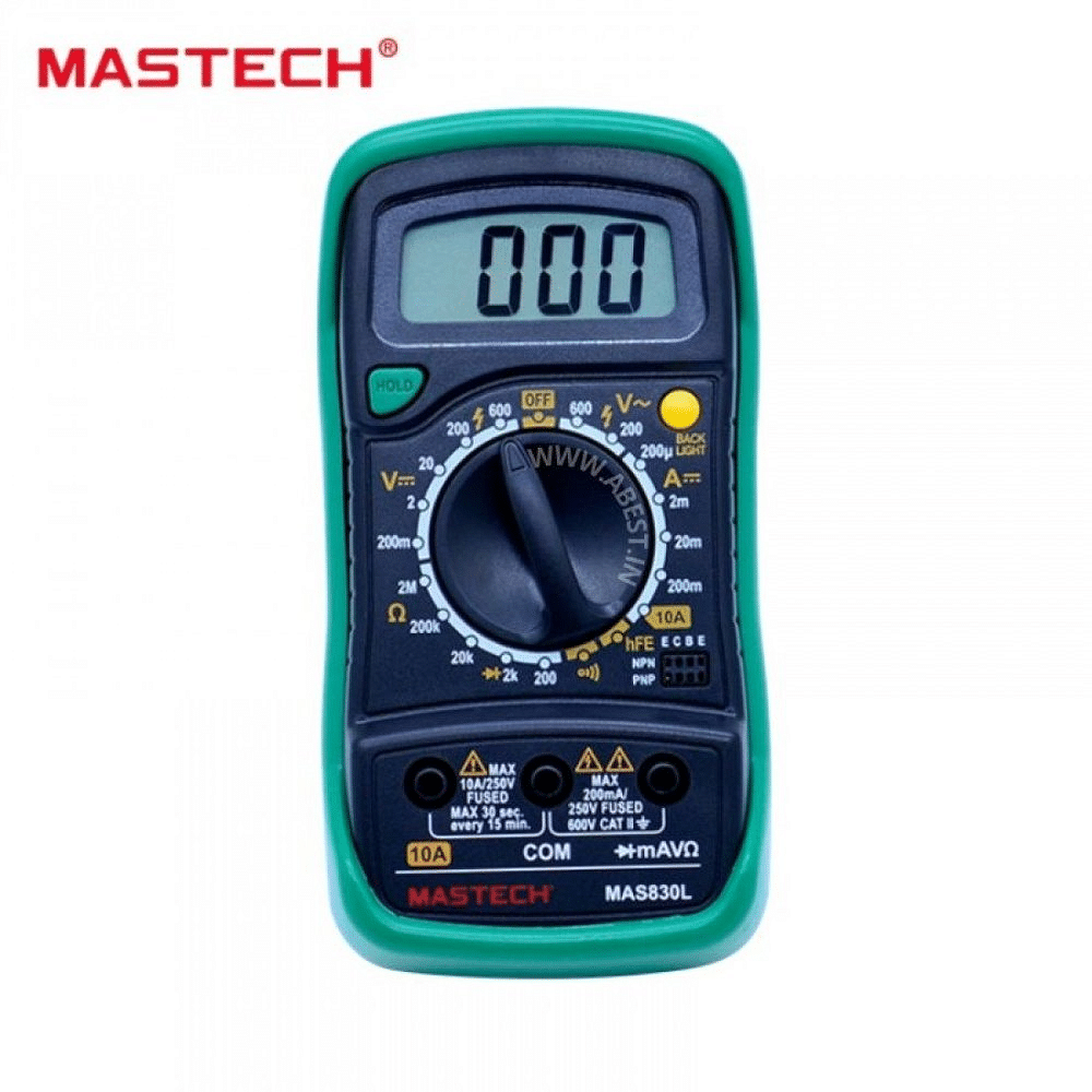 Mastech Mas 830L Digital Multimedia Multimeter, 3 Digit