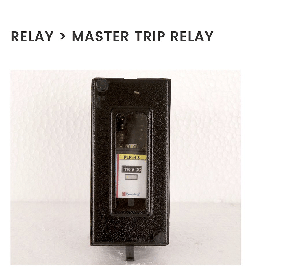 Master Trip Relay, Prok Dvs