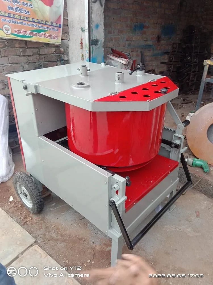 Metal Diesel 60 L Automatic Pan Mixer, For Construction, 45 meter cubes/hr