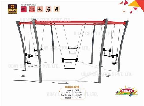 Metal Kids Hexagonal Swing