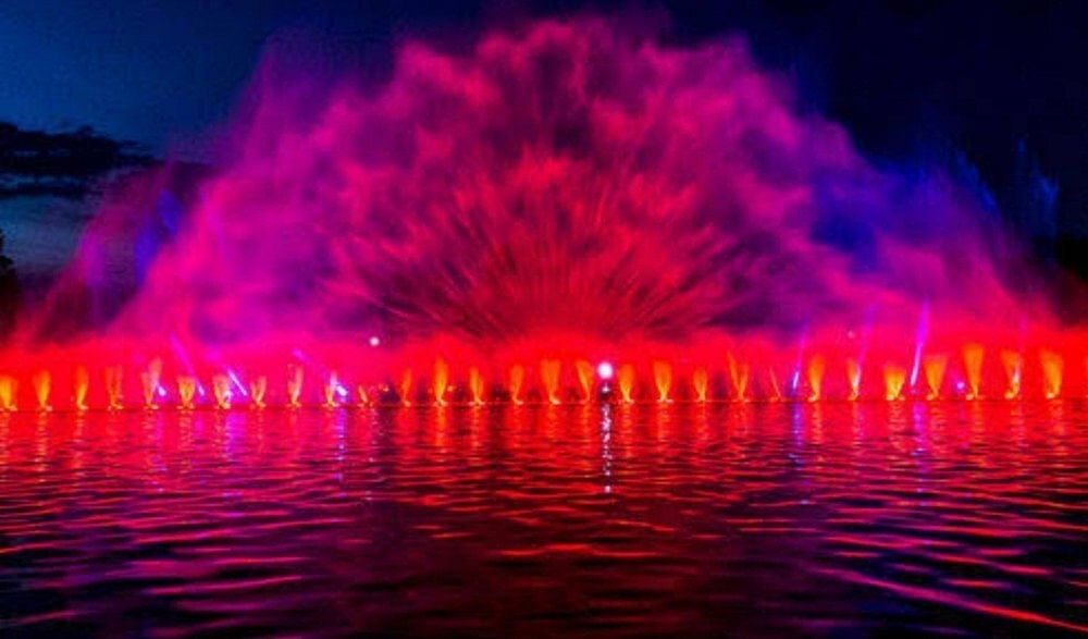 Metalic Brown Musical Fountain And Laser Show